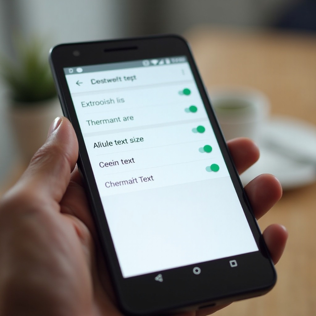 cómo hacer la fuente más grande en Android
